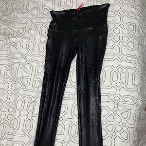 Black Spanx Faux Leather Leggings